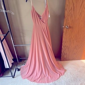 Jenny yoo spaghetti strap wrap dress in sedona sunset size 4